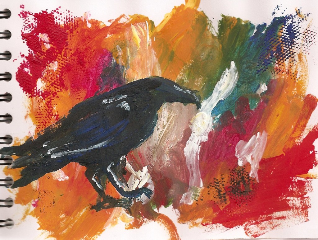 peinture de corbeau